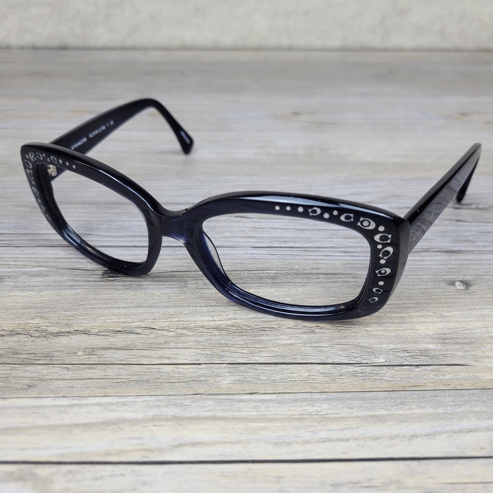 Coach Eyeglass Frames HC 8161 L146 51104L Navy Signature C Logo Womens 55-18-135